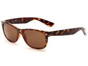 Sunglass Warehouse Rambler 1188 Tortoise Frame with Amber Lens Unisex Retro Square Sunglasses