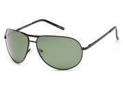 Sunglass Warehouse Camden 2233 Black Frame with Green Lenses Unisex Aviator Sunglasses
