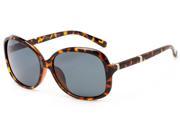 Sunglass Warehouse Helena 1114 Tortoise Frame with Grey Lenses Womens Round Sunglasses