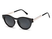 Sunglass Warehouse Talon 2240 Black Silver Frame with Smoke Lenses Womens Cat Eye Sunglasses