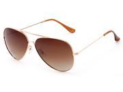 Sunglass Warehouse Crest 2269 Gold Frame with Gradient Amber Lenses Unisex Aviator Sunglasses