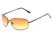 Sunglass Warehouse Castor 9971 Grey Frame with Amber Lenses Unisex Square Sunglasses