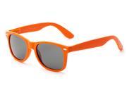 Sunglass Warehouse Tropic 1918 Orange Frame with Smoke Lenses Unisex Retro Square Sunglasses
