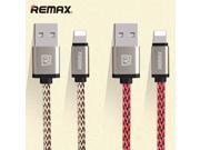 2 pack gold and red Remax Brand 8pin USB Data Sync Charger Cable Lightning Cable For iPhone 5 5S 6 6S Plus iphone 7 7 plus iPad 4 Air 2 Fast Charge Metal Br