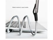 Flexible Hose Metal Holder Cable Lazy Bracket Charging Cable Anti Fracture Car Dock Stand Up Phone Data Cable for Iphone 7 7Plus 5s 5c 6 6s plus white 1pcs Ni