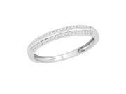 Trillion Designs Sterling Silver Diamond Accent Wedding Band H I I1 I2