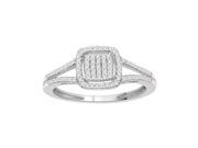Trillion Designs 0.20 ct 10K White Gold 1 5 ct Ideal Round Cut Genuine Natural Real Diamond Cluster Engagement Ring H I I2