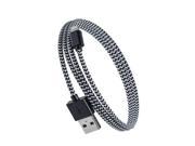Purtech Apple MFI Certified Lightning Cable 3.3 Feet Black White Tough Braided Extra Strong Jacket Sync Charge iPhone 6 6s 6 Plus 6s Plus iPhone