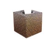 YJY 6 16cm Shiny Gold Tissue Holder Box Cover Decorative Roll Facial Paper Dispenser Case for Bathroom Toilet Kitchen Office Car Square 14 Black Gold