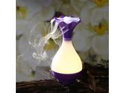 YJY Elegant Vase Aromatherapy Essential Oil Diffuser USB Silent Ultrasonic Waterless Auto Shut off Air Humidifier Purifier Oxygen Therapy Purple