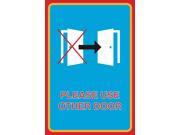 Please Use Other Door Print Arrow Open Door Picture Entrance Business Office Sign Aluminum Metal