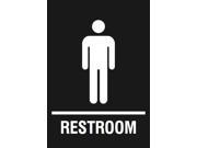 Men Restroom Black Sign Public Bathroom Signs Aluminum Metal 2 Pack