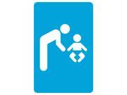 Aluminum Metal Parent Infant Child Picture Blue Large 12 x 18 Business Office Sign