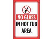 No Glass In Hot Tub Area Red Black Print Pool Rules Poster Swimming Outdoor Caution Notice Sign Aluminum Metal