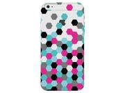 Blue Pink Black Gray Geometric Multicolor Hexagon Design On Clear Phone Case For Apple iPhone 5s 5 Phone Back Cove