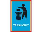 Trash Only Print Man Throwing Away Trash Garbage Can Picture Large 12 x 18 Clean Business Office Road Window Street Si
