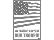 We Proudly Support Our Troops American Flag Black And White Disposable Paper Floor Mats No Dirt Foot Print For Commerc