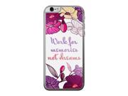 Motivational Work For Memories Not Dreams Quote Floral Watercolor Flowers Phone Case Clear For Apple iPhone SE Case
