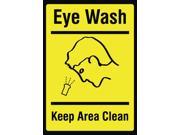 Eye Wash Keep Area Clean Sign First Aid Station Manufacturing Signs Plastic Single