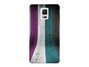 Wood Texture Stripe Multicolor Purple White Turquoise Teal Gray Design On Clear Phone Case For Samsung Note 5 Back C