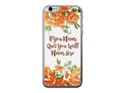Motivational ?If You Never Quit You Will Never Lose? Quote Floral Watercolor Flowers Phone Case Clear For Apple iPhone
