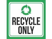 4 Pack Recycle Only Print Picture Green White Black Notice Caution School Public Office Business Signs Commercial Pl