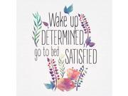 6 Pack Wake Up Determined Go To Bed Satisfied Quote Watercolor Paint Flower Floral Canvas Design Background Inspirat