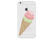 Ice Cream Cone Image Picture Icon Cute Food Phone Case Clear For Apple iPhone 6s Plus Case