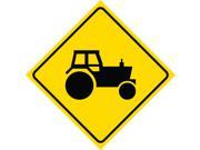 6 Pack Aluminum Yellow Diamond Caution Tractor Crossing Signs Commercial Metal 12x12 Square Sign