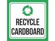2 Pack Recycle Cardboard Print Picture Green White Black Notice Caution School Public Office Business Signs Commerci
