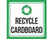 4 Pack Aluminum Recycle Cardboard Print Picture Green White Black Notice Caution School Public Office Business Signs