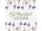 2 Pack Be Persistent To Be Consistent Quote Watercolor Paint Lavender Flower Floral Canvas Background Print Inspirat