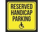 6 Pack Aluminum Reserved Handicap Parking Print Wheelchair Picture Black Yellow Public Parking Restaurant School Off