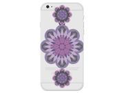 Mandala Design Circle Pattern Purple Geometric Fashion Clear Phone Case For Apple iPhone 6 Plus Phone Back Cover