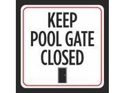 2 Pack Keep Pool Gate Closed Picture Print Red White Black Caution Notice Swim Swimming Pools Hot Tub Safety Outdoor