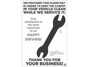 Thanks For Your Business Wrench Oil Black And White Disposable Paper Floor Mats No Dirt Foot Print For Commercial Busi