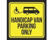 Aluminum Handicap Van Parking Only Notice Public Parking Square Sign