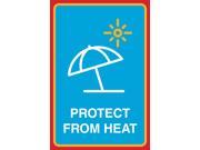 Protect From Heat Print Sun Beach Umbrella Picture Outdoor Beach Pool Sign