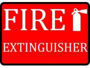Fire Extinguisher Notice Sign 12 x 18 Large Safety Signs Aluminum Metal