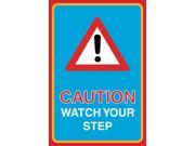 Caution Watch Your Step Print Warning Notice Large 12 x 18 Road Street Office Business Sign Aluminum Metal