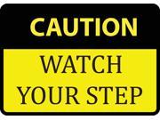 Caution Watch Your Step Sign Large Signs 12 x 18 Aluminum Metal 4 Pack