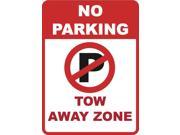 No Parking Tow Away Zone 12 x 18 Inches Parking Lot Signs Aluminum Metal 2 Pack