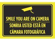 Smile You Are On Camera Sonria Usted Esta En Camara Fotografica Spanish Print Black Yellow Parking Lot Poster Business