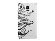Clear Note 4 Case With Design For Samsung Black Tattoo Pattern Phone Back Cover