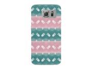 Little White Owls Pattern On Striped Teal And Pink Phone Case For Samsung Galaxy S7 Back Cover