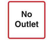 4 Pack No Outlet Notice Red Black White Neighborhood Road Street Signs Commercial Plastic 12x12 Square Sign