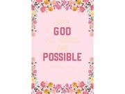 With God All Things Are Possible Matthew 19 26 Motivational Sign Inspirational Quote Large 12 x 18 Sign