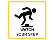 Aluminum Watch Your Step Picture Caution Notice Business Office Safety Signs Commercial Metal 12x12 Square Sign