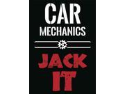Car Mechanics Jack It Print Poster Block Letter Word Art Cog Wheel Gear Funny Mechanic Wall Sign Aluminum Metal