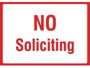Large 12 x 18 No Soliciting Sign Do Not Solicit Signage Plastic 6 Pack